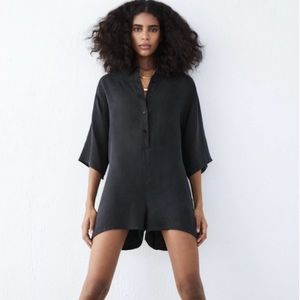 NWT Zara Oversized Shirt Romper
